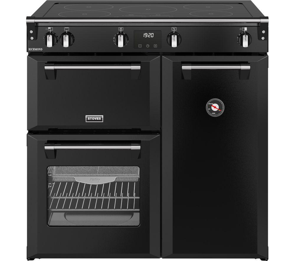 STOVES Richmond 90Ei Electric Induction Range Cooker - Black & Chrome
