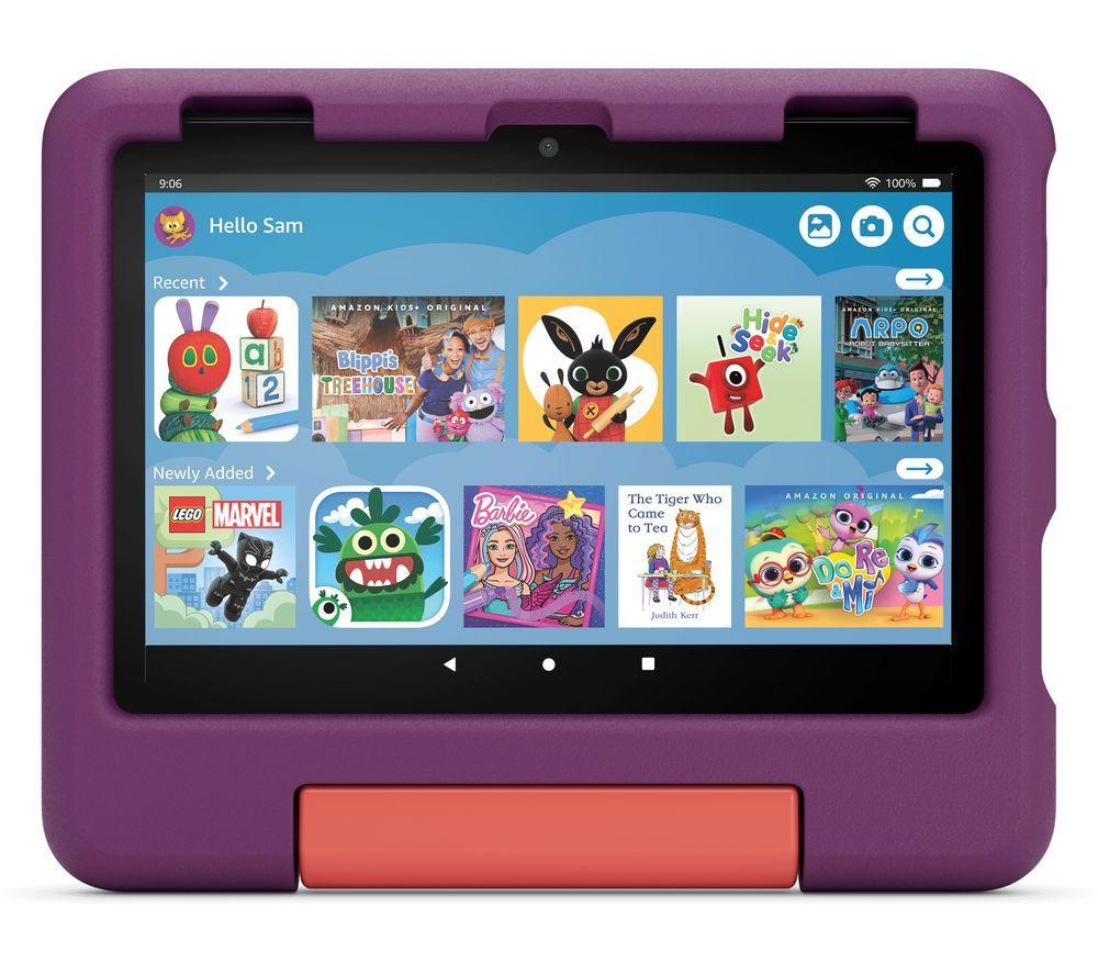 AMAZON Fire HD 8inch Kids (ages 3-7) Tablet (2024) - 32 GB, Grape