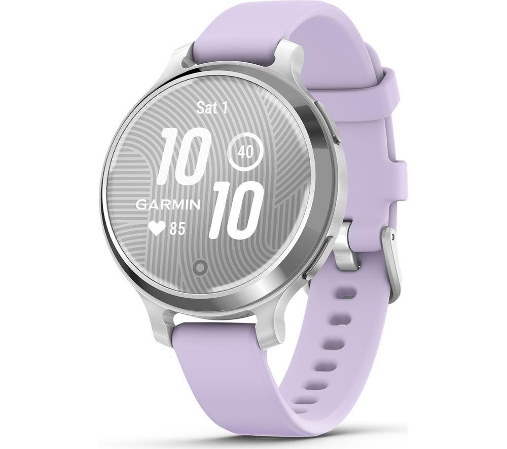 GARMIN Lily 2 Active Smart Watch - Silver & Jasmine Purple