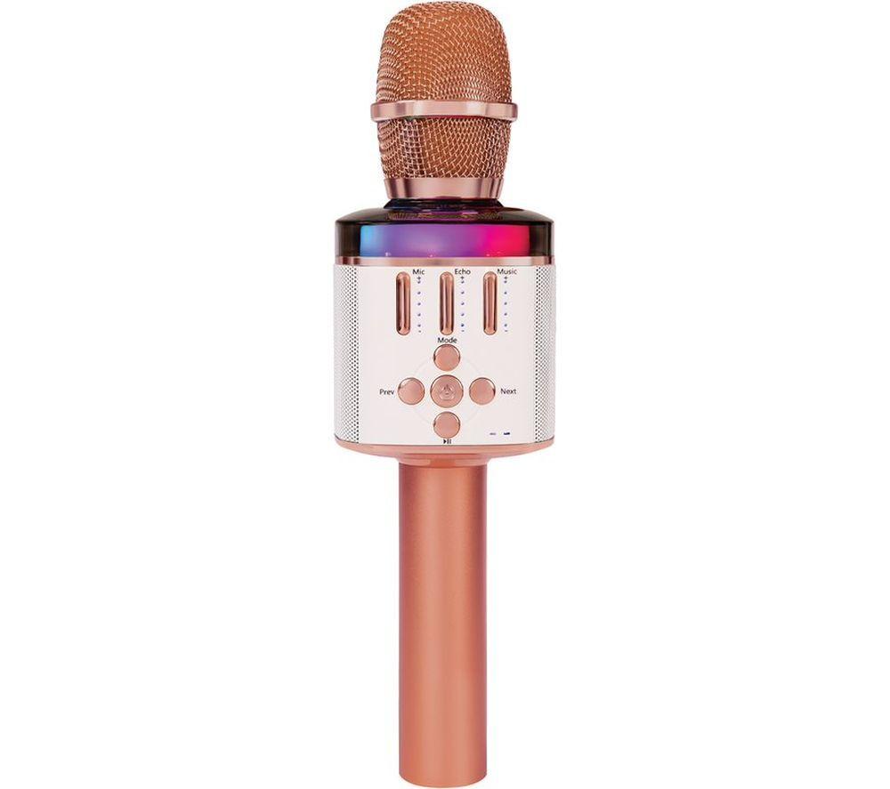 EASY KARAOKE Bluetooth Karaoke Microphone - Rose Gold