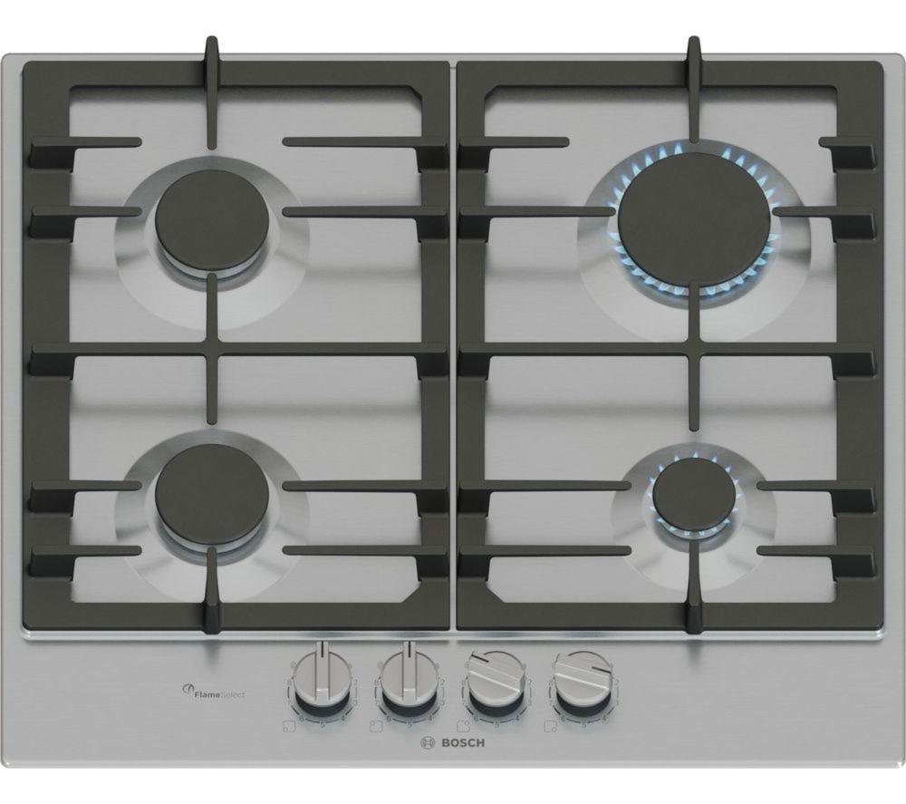 BOSCH Series 6 PCP6A5I90 60 cm Gas Hob - Stainless Steel