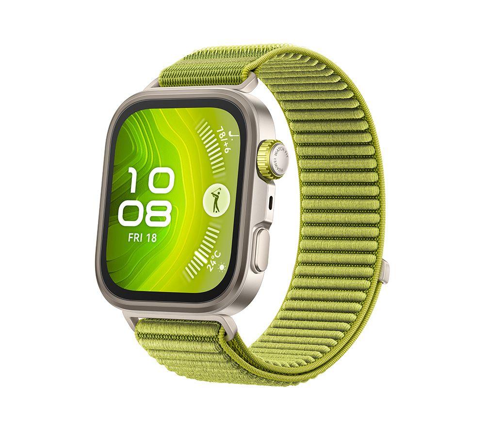 HUAWEI Watch Fit 4 Pro - Titanium Green, Fluoroelastomer Strap
