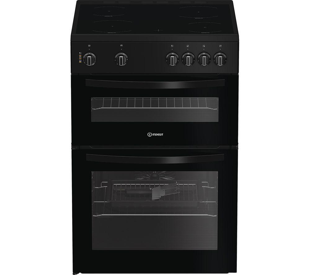 INDESIT ITE6VMB 60 cm Electric Ceramic Cooker - Black