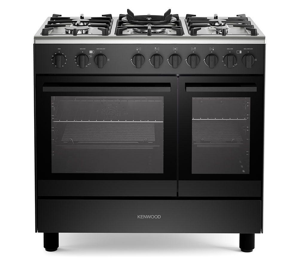 KENWOOD CK601G 90 cm Dual Fuel Range Cooker   Matt Black & Chrome