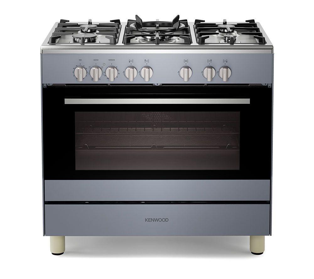 KENWOOD CK500DF-SL 90 cm Dual Fuel Range Cooker   Slate Grey & Chrome