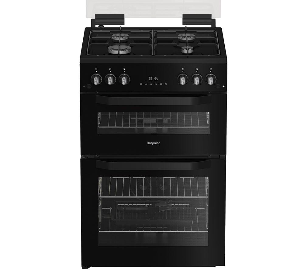 HOTPOINT HDG6GDCB1 60 cm Gas Cooker - Black