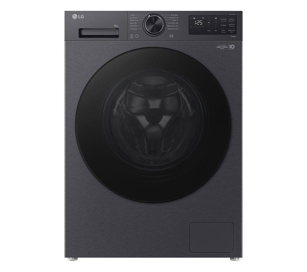 LG VX50 Series Counter-Depth MAX F2X50S9TBB WiFi-enabled 9 kg 1200 Spin Washing Machine - Matte Black