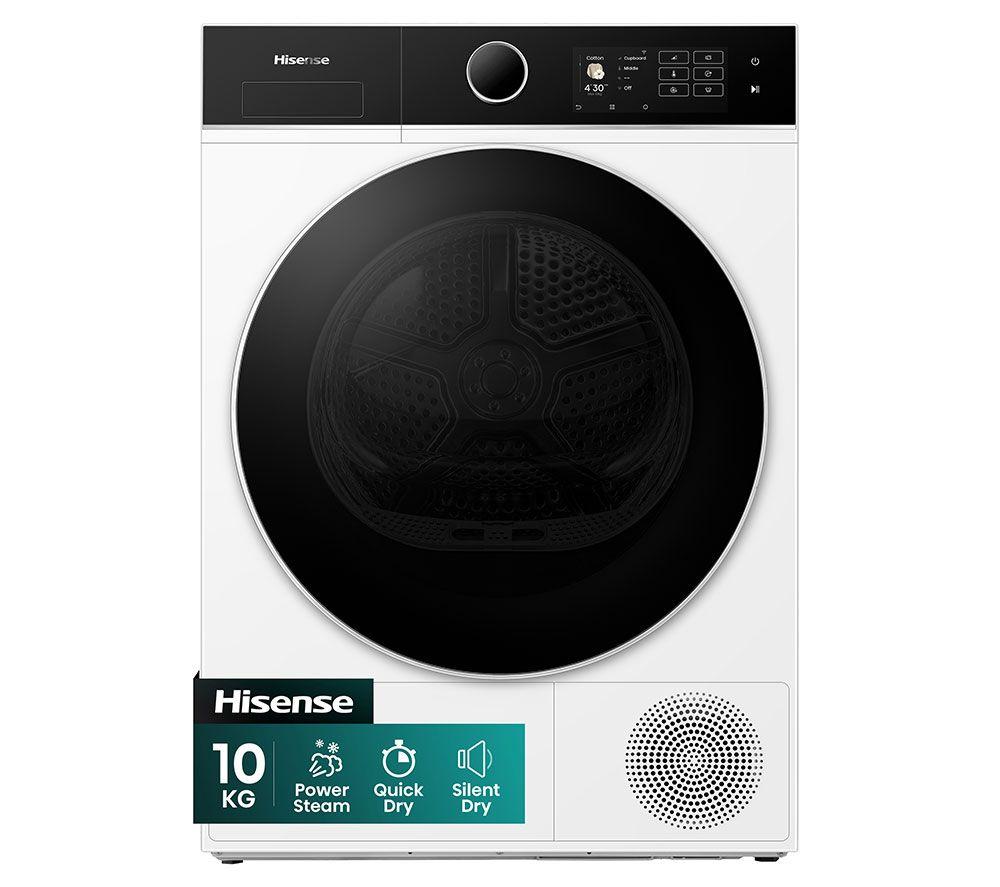 HISENSE 5i Series DH5I104BWAB WiFi-enabled 10 kg Heat Pump Tumble Dryer - White