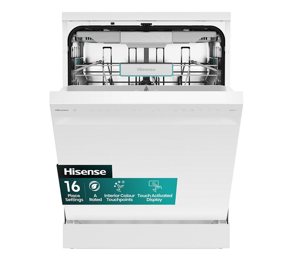 HISENSE HS673A90WUK Full-size WiFi-enabled Dishwasher - White