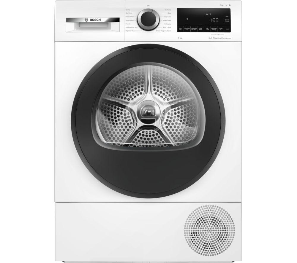 BOSCH Series 6 WQG24502GB 9 kg Heat Pump Tumble Dryer - White