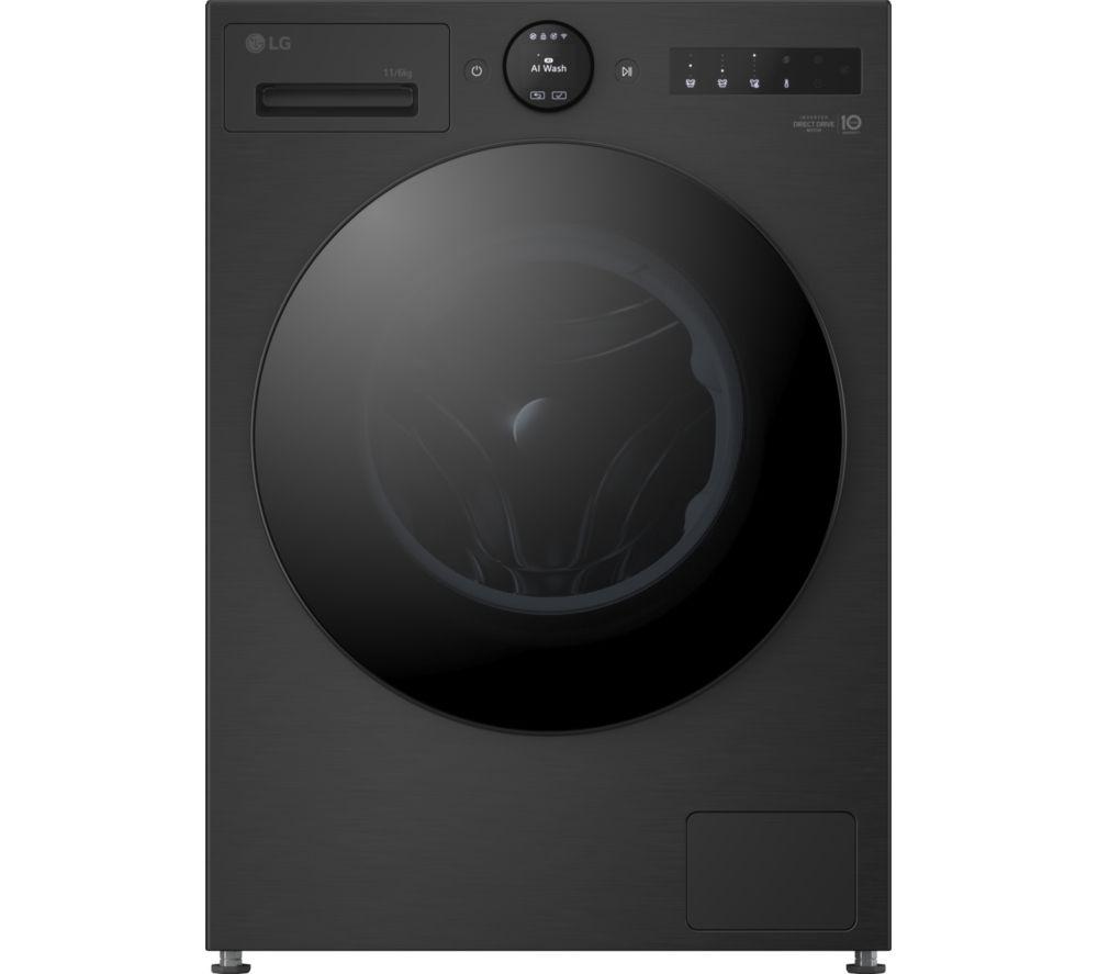 LG VX70 Series AI Direct Drive W4X7016TBB WiFi-enabled 9 kg Washer Dryer - Black