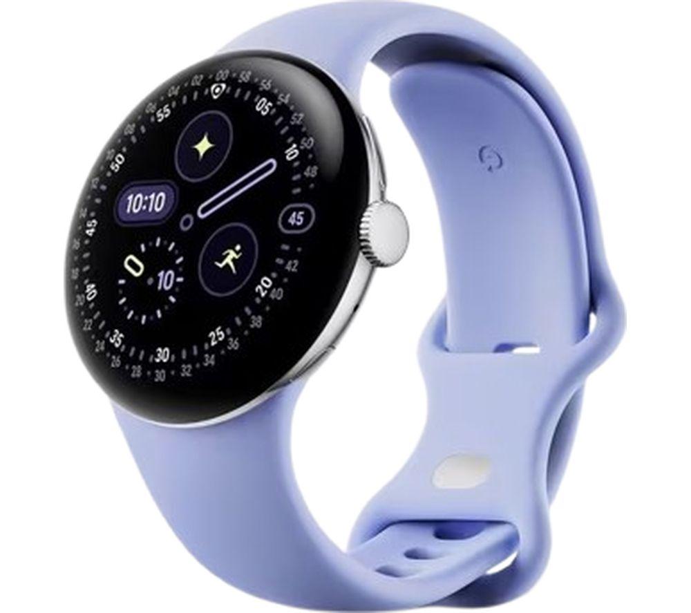 GOOGLE Pixel Watch 4 WiFi - Silver Aluminium Case with Iris Active Band, 41 mm