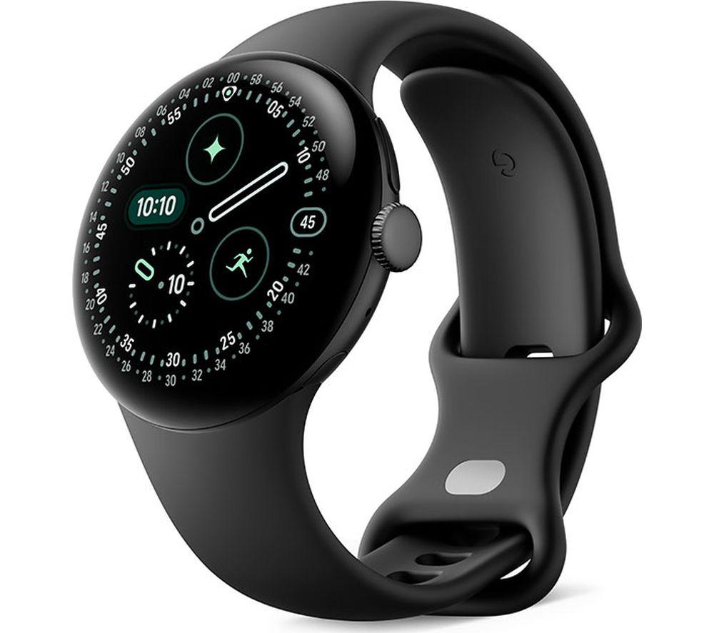 GOOGLE Pixel Watch 4 4G LTE - Matte Black Aluminium Case with Obsidian Active Band, 41 mm