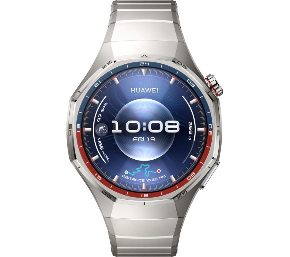 HUAWEI Watch GT 6 Pro - Titanium with Silver Fluoroelastomer Strap, 46 mm