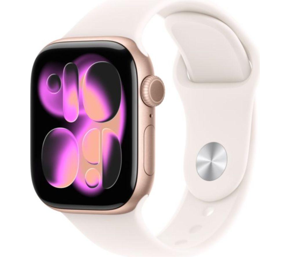 APPLE Watch Series 11 - 42 mm Rose Gold Aluminium Case with Light Blush Sport Band, S/M