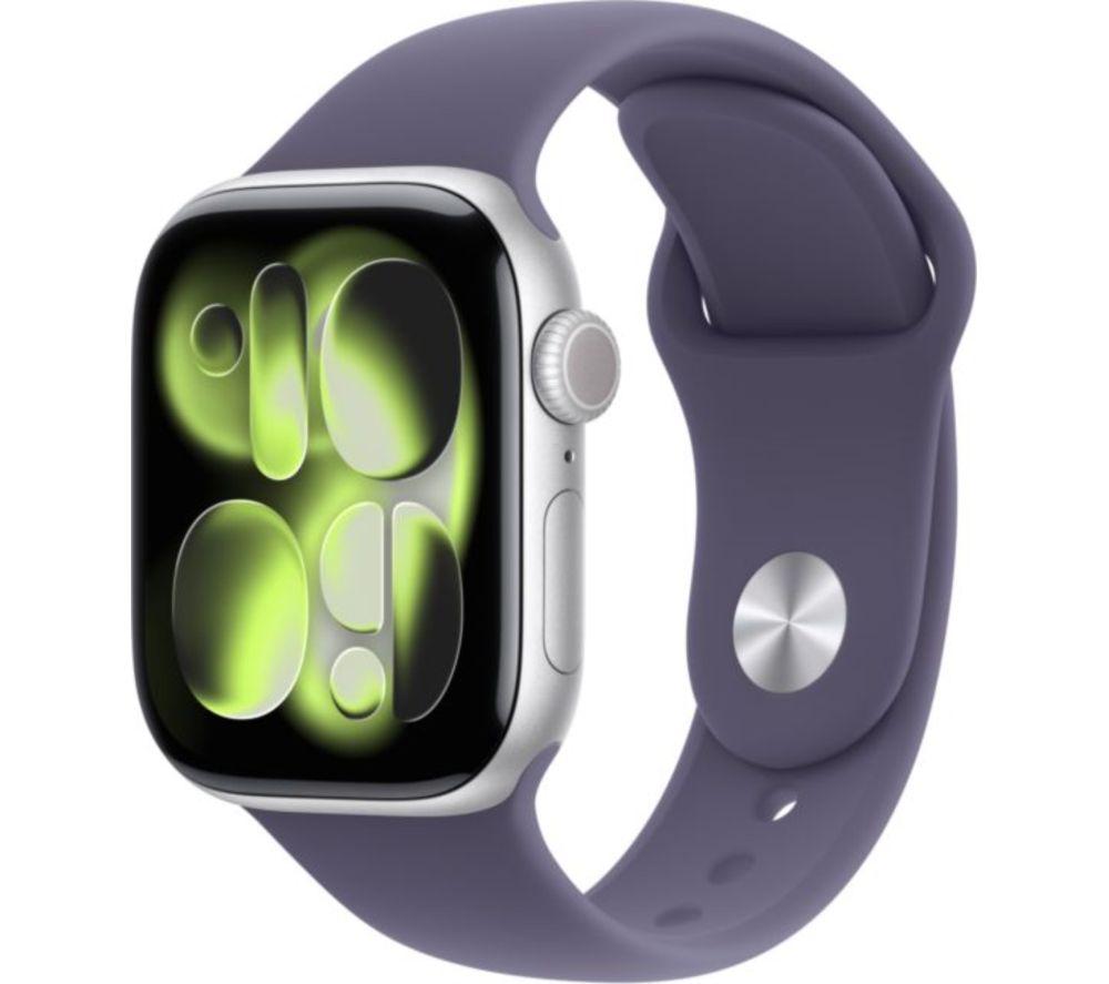 APPLE Watch Series 11 - 42 mm Silver Aluminium Case with Purple Fog Sport Band, M/L