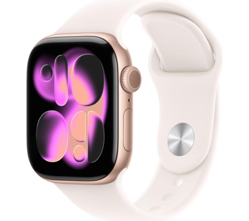 APPLE Watch Series 11 Cellular - 42 mm Rose Gold Aluminium Case with Light Blush Sport Band, S/M