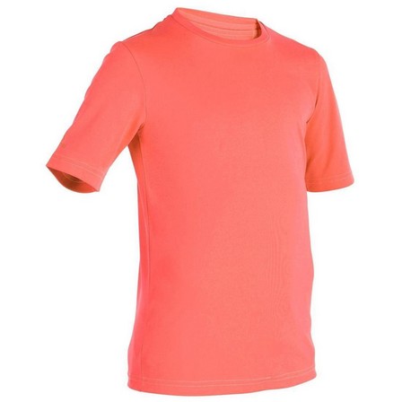 OLAIAN - 6-7Y  Kids' Srfing anti-V water T-shirt, Fluo Coral Orange