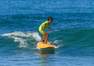 OLAIAN - 8-9Y  Kids' Surfing anti-UV water T-shirt, Fluo Coral Orange