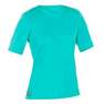 OLAIAN - Large  WATER T-SHIRT anti UV surf Short-sleeved women coral fluo, Caribbean Blue