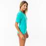 OLAIAN - Large  WATER T-SHIRT anti UV surf Short-sleeved women coral fluo, Caribbean Blue