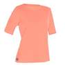 OLAIAN - Extra Large  WATER T-SHIRT anti UV surf Short-sleeved women coral fluo, Caribbean Blue