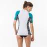 OLAIAN - 2XL  Women's Short Sleeve UV Protection Surfing Top T-Shirt 500  bicolour, Snow White