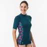 OLAIAN - Medium  Women's Short Sleeve UV Protection Surfing Top T-Shirt 500  bicolour, Snow White