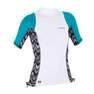 OLAIAN - Medium  Women's Short Sleeve UV Protection Surfing Top T-Shirt 500  bicolour, Snow White