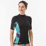 OLAIAN - Medium  Women's Short Sleeve UV Protection Surfing Top T-Shirt 500  bicolour, Green