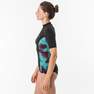 OLAIAN - Medium  Women's Short Sleeve UV Protection Surfing Top T-Shirt 500  bicolour, Green