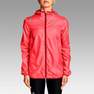 KALENJI - Extra Small  Run Wind Women's Running Windbreaker Jacket - Neon Coral, Fluo Coral Pink