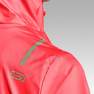 KALENJI - Small  Run Wind Women's Running Windbreaker Jacket - Neon Coral, Fluo Coral Pink