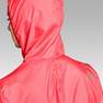KALENJI - L/XL  Run Wind Women's Running Windbreaker Jacket - Neon Coral, Fluo Coral Pink