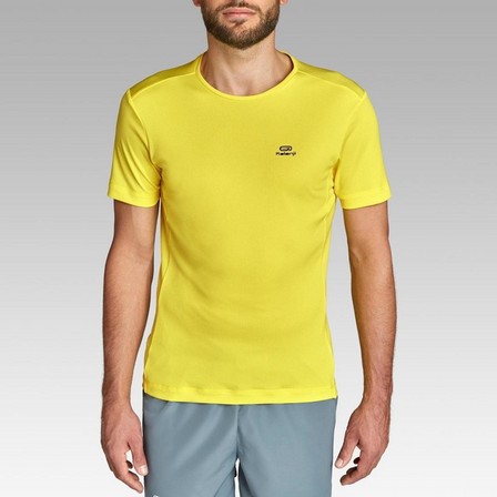 KALENJI - Large  Dry Men's Running Breathable T-Shirt, Lemon Yellow