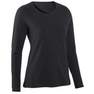 NYAMBA - Small  Long-Sleeved Cotton Fitness T-Shirt, Black