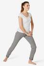 NYAMBA - W33 L31  Slim-Fit Fitness Jogging Bottoms with Fitted Cuffs, Grey