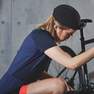 TRIBAN - Extra Large  500 Women's Short-Sleeved Cycling Jersey - Navy, Navy Blue