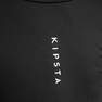 KIPSTA - 5-6Y  Kids' Long-Sleeved Football Base Layer Top Keepdry 100 - Mottled, Black