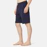 NYAMBA - 2XL  Fitness Long Stretch Cotton Shorts, Asphalt Blue