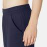 NYAMBA - Large  Fitness Long Stretch Cotton Shorts, Asphalt Blue