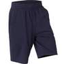 NYAMBA - Small  Fitness Long Stretch Cotton Shorts, Asphalt Blue