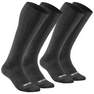 QUECHUA - EU 35-38  Adult Warm Walking Socks - 2 Pack - Black