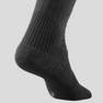 QUECHUA - EU 39-42  Adult Warm Walking Socks - 2 Pack - Black