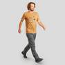 QUECHUA - Small  TechTIL 100 Short-Sleeved Hiking T-Shirt - Mottled, Light Grey