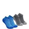 QUECHUA - EU 27-30  2 pairs of kids' hiking socks MH100, Pacific Blue