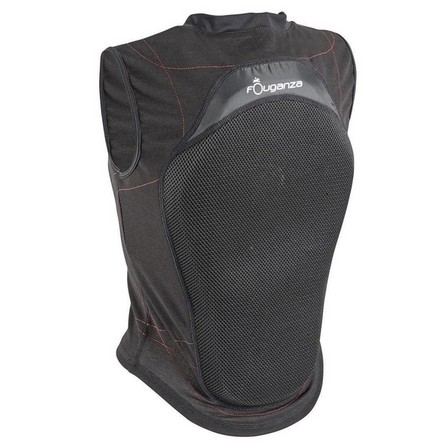 FOUGANZA - Medium  Adult and Children's Flexible Horse Riding Back Protector - Black