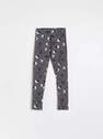 Reserved - Dark Grey Cotton Leggings With A Pattern, Kids Girl