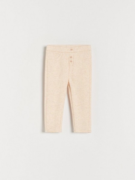 Reserved - Beige Cotton rich leggings