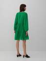 Reserved - فستان من القماش الهيكلي الأخضر ، نسائي